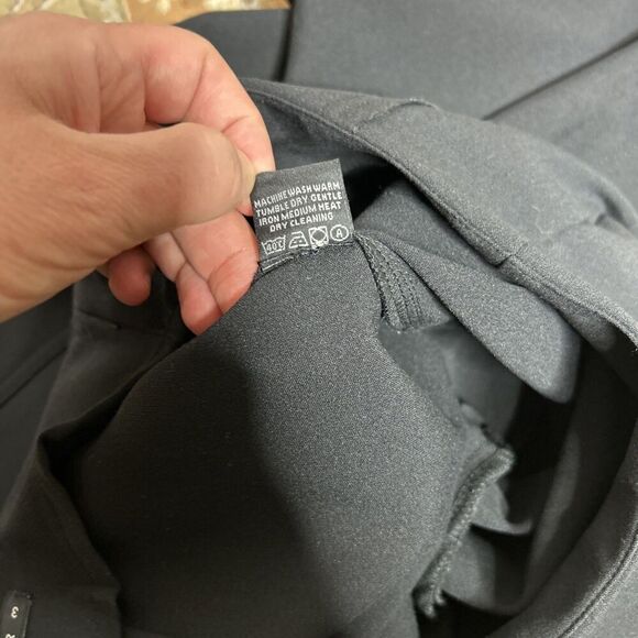 Matthildur  Pants Black Patch Pockets Made in Peru Wide Leg - Picture 9 of 9